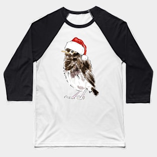 Christmas Robin Baseball T-Shirt